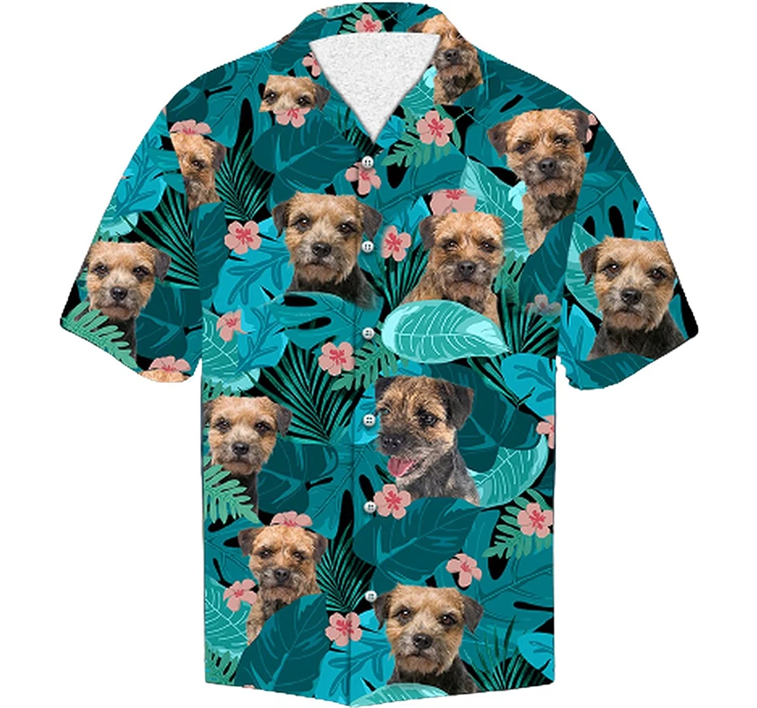 Personalized Border Terrier Soft Beach Full Prints Hawaiian Shirt, Button Up Aloha Shirt For Men, Women