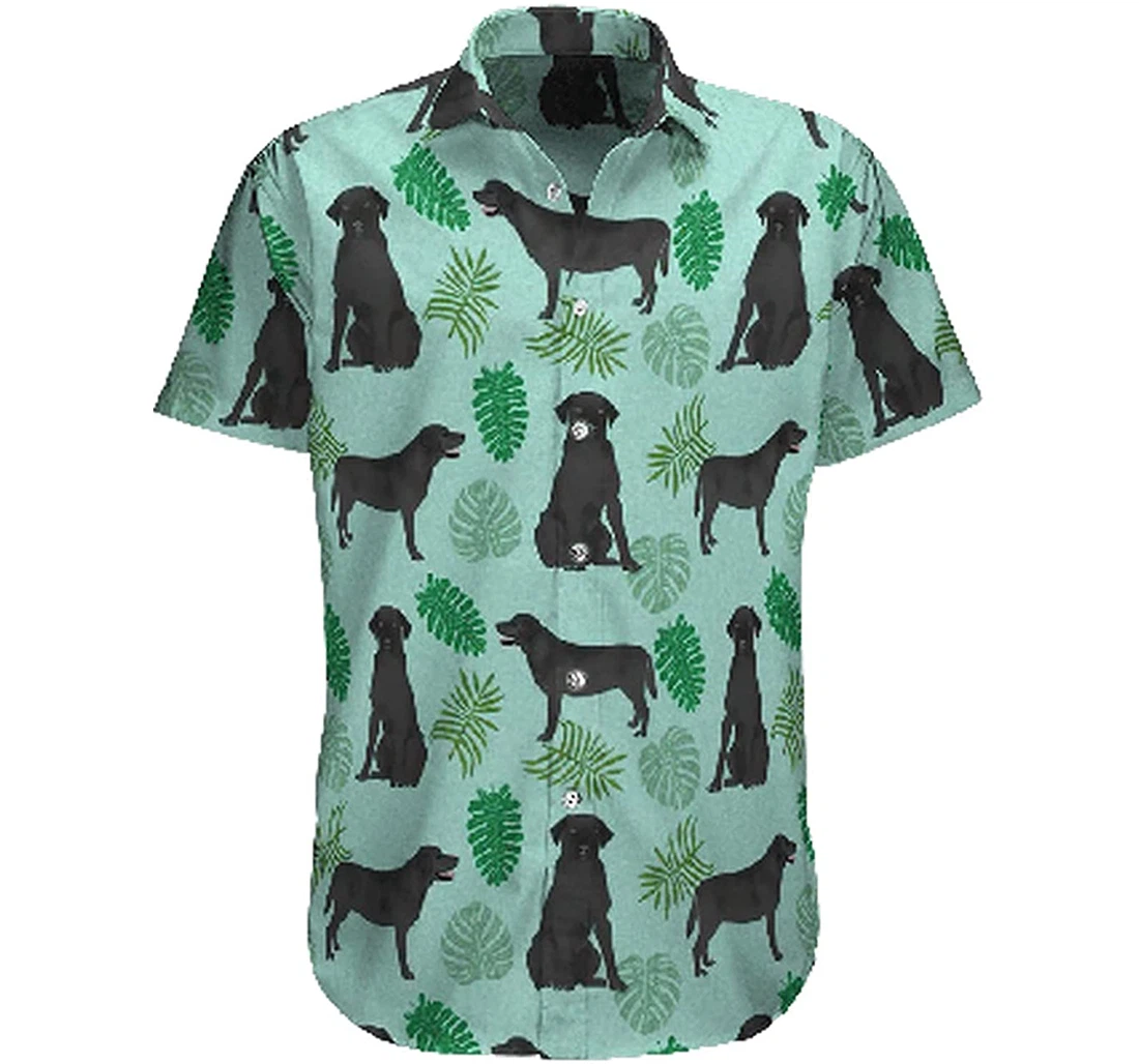 Personalized Labrador Retrievers Soft Beach Full Prints Hawaiian Shirt, Button Up Aloha Shirt For Men, Women