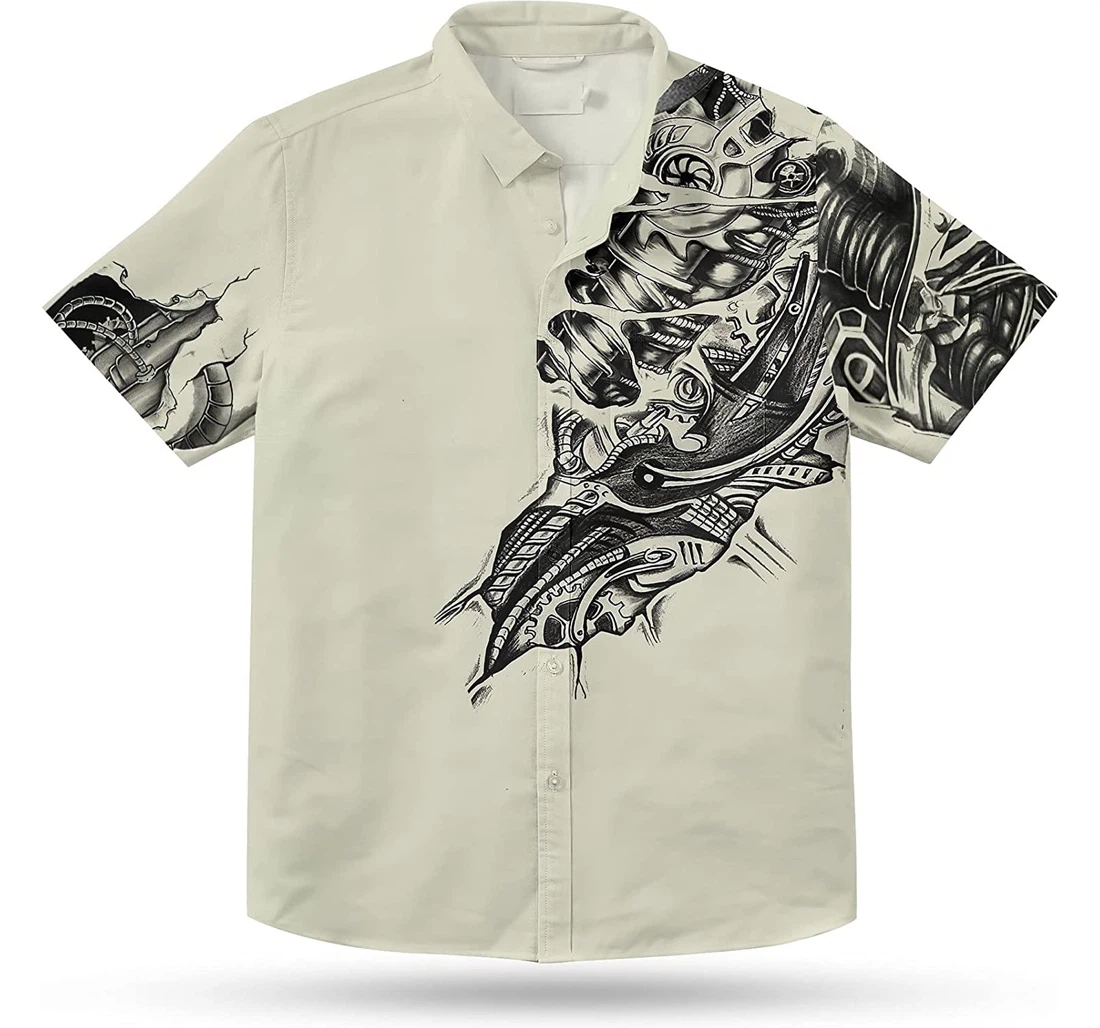 Personalized Awesome Mechanic Hawai Soft Hawaiian Shirt, Button Up Aloha Shirt For Men, Women