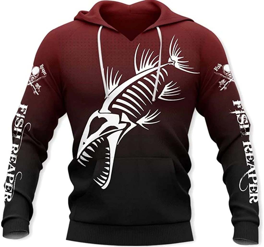 Eat-sleep-fish-repeat-any Question Lightweight Premium Sportwear Up - 3D Printed Pullover Hoodie