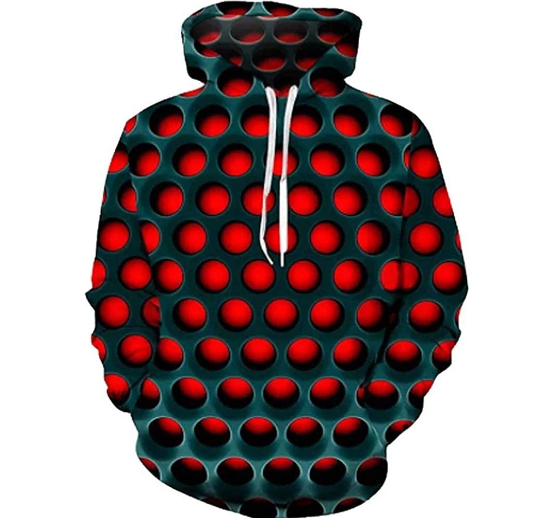 Red Pattern Lovers Lightweight Premium Sportwear Up - 3D Printed Pullover Hoodie