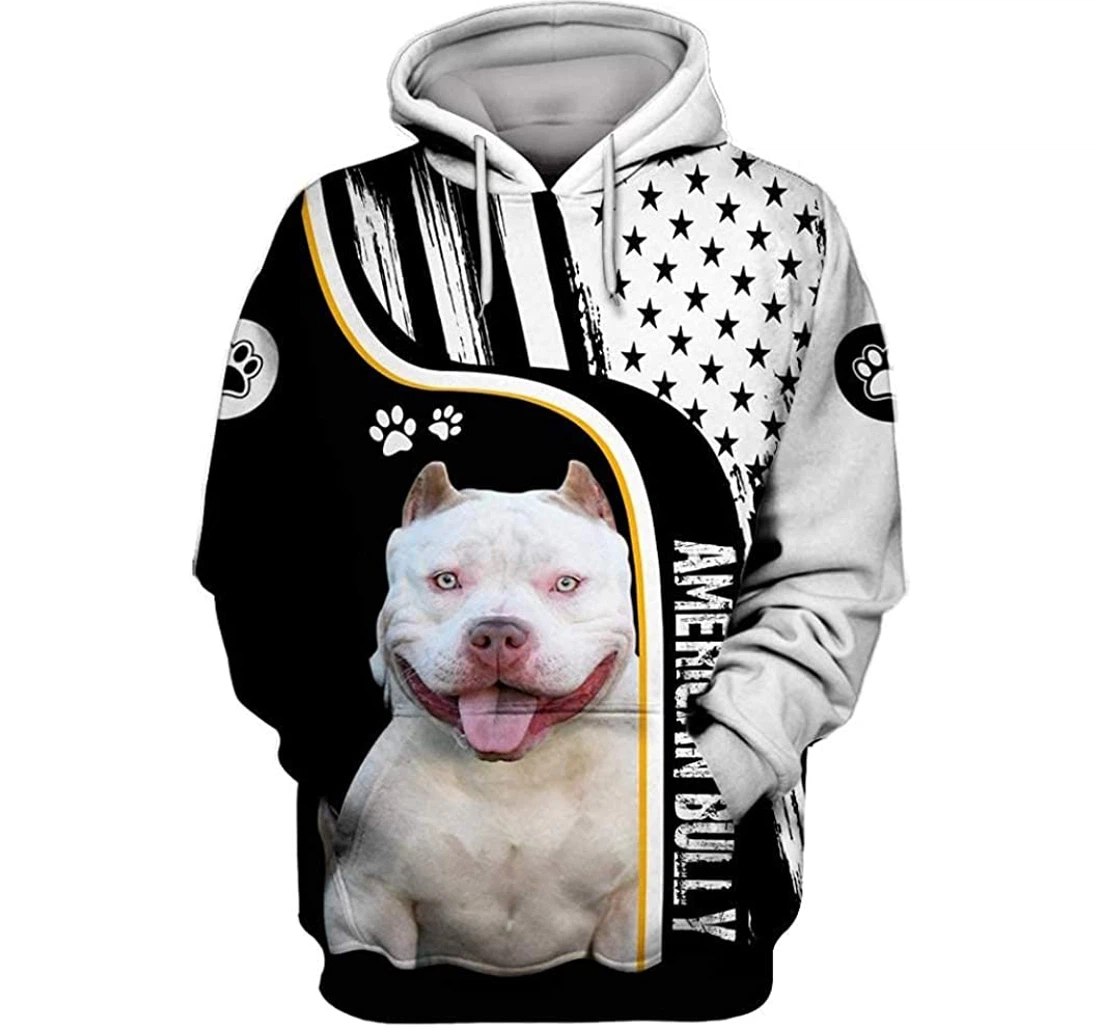 American Bully Lightweight Premium Sportwear Up - 3D Printed Pullover Hoodie