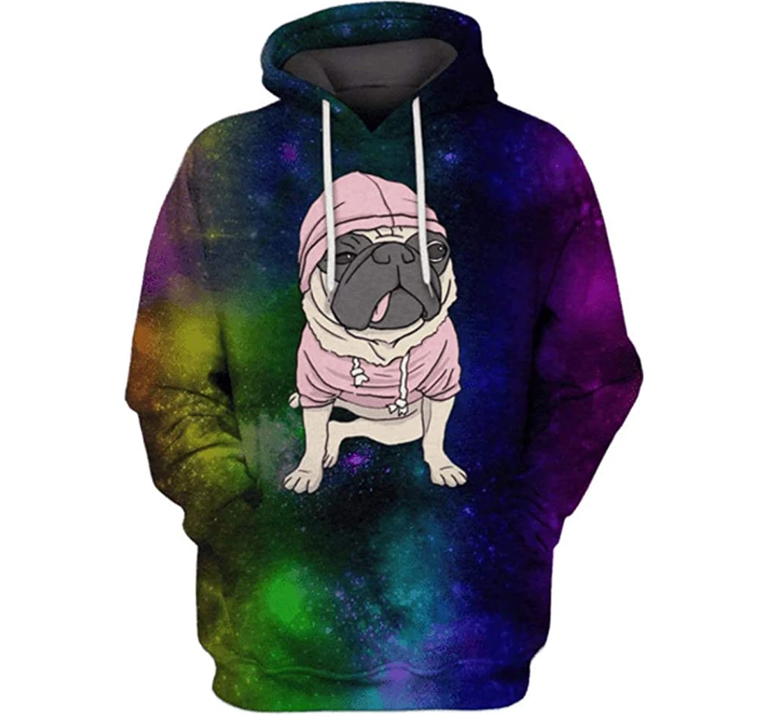 Pet Dog Galaxy Lightweight Premium Sportwear Up - 3D Printed Pullover Hoodie