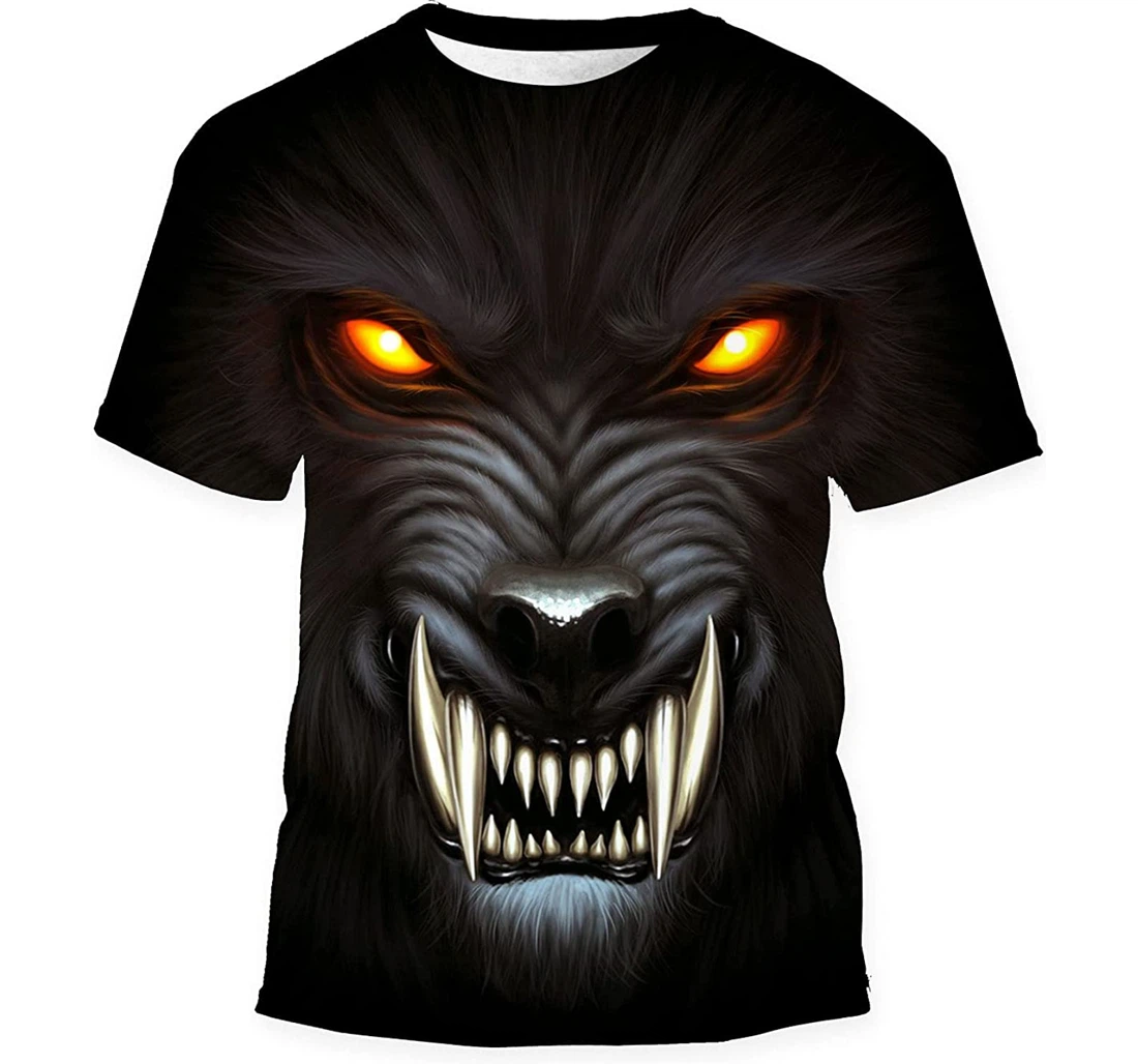 Angry Werewolf Face Darkness Painting Gift Birthday Holiday - 3D Printed T-shirt