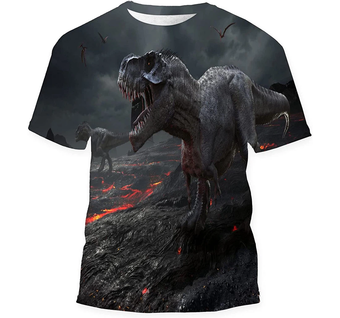 Rendering Extinction Dinosaurs Gift Birthday Holiday - 3D Printed T-shirt