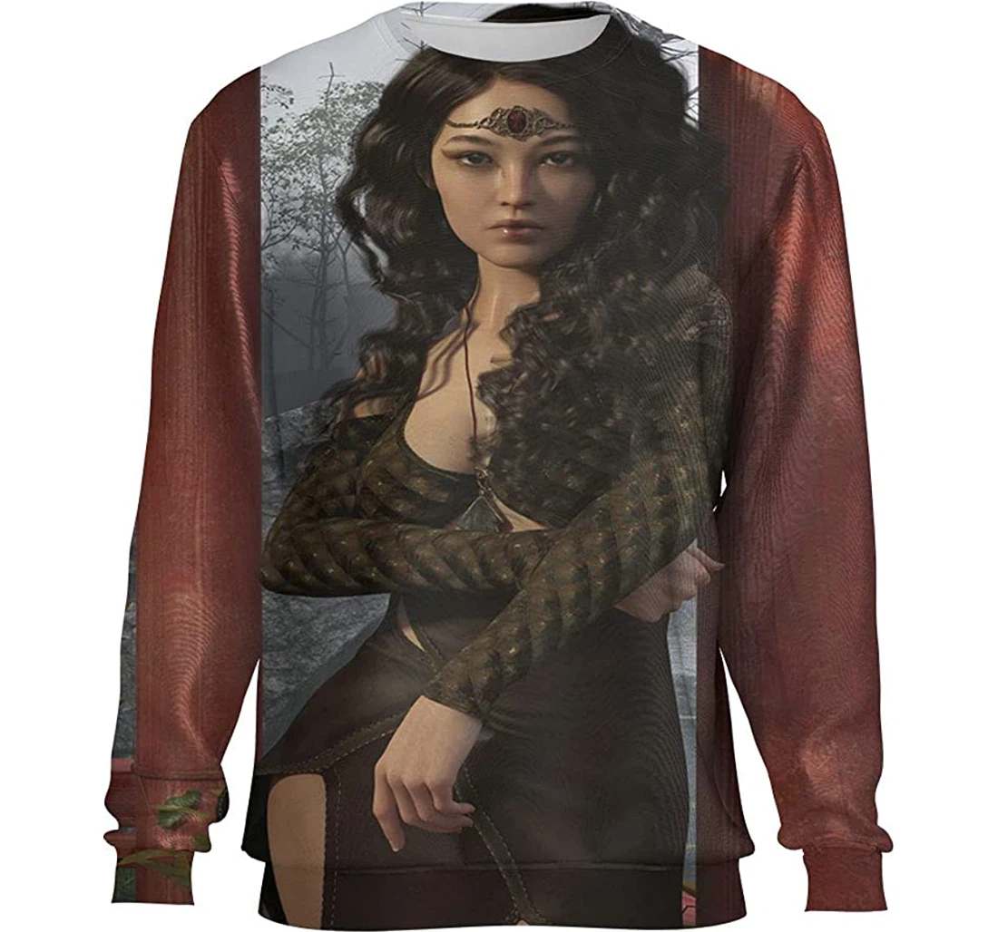 Render Beautiful Asian Woman Pattern Realistic Gift Birthday Holiday - 3D Printed T-shirt