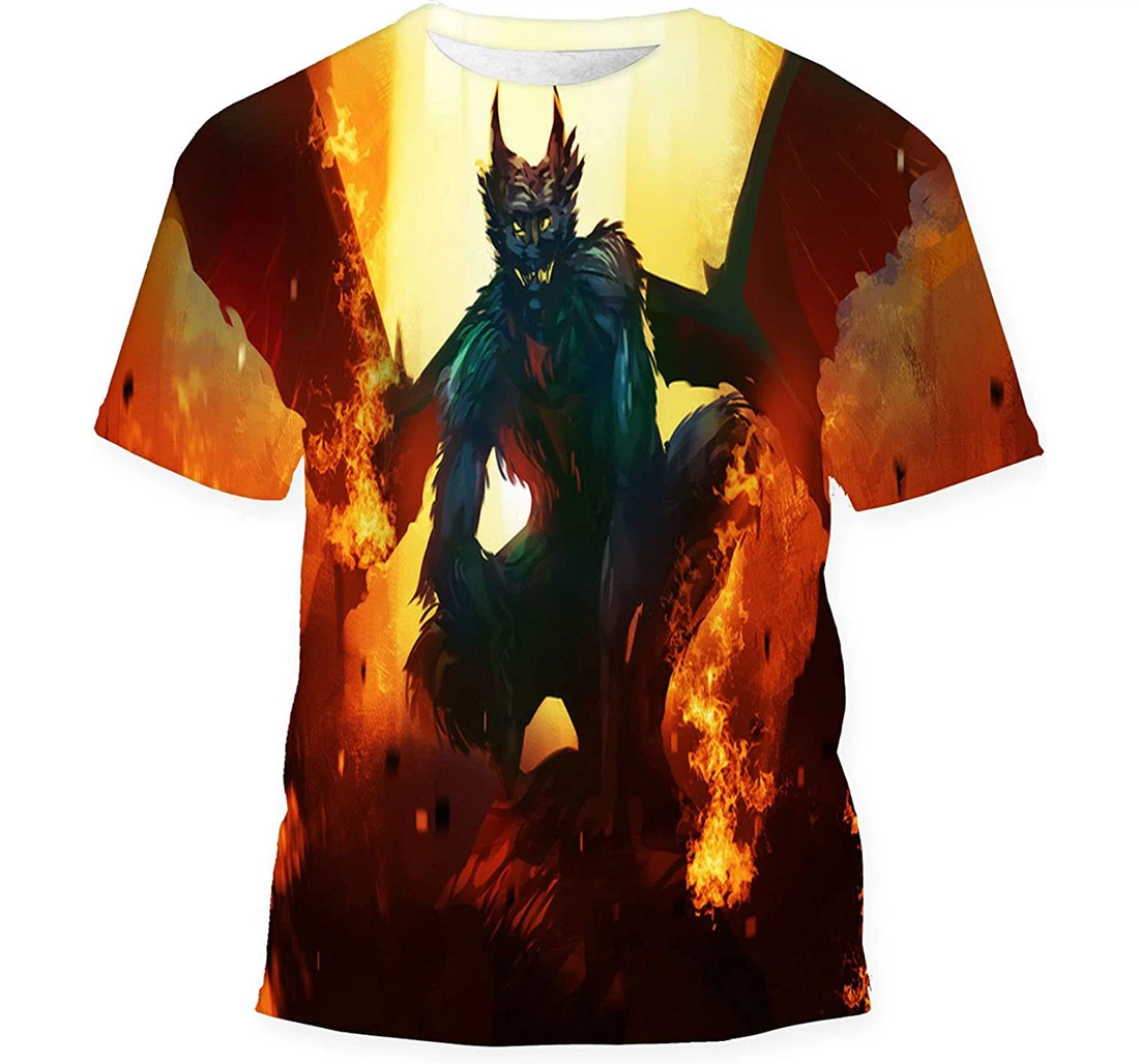 Painting Design Style Devil Gift Holiday - 3D Printed T-shirt