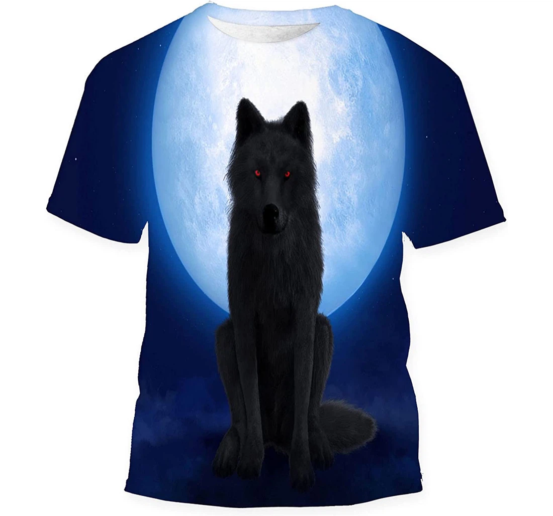 Rendering Wolf Werewolf Glowing Gift Birthday Holiday - 3D Printed T-shirt