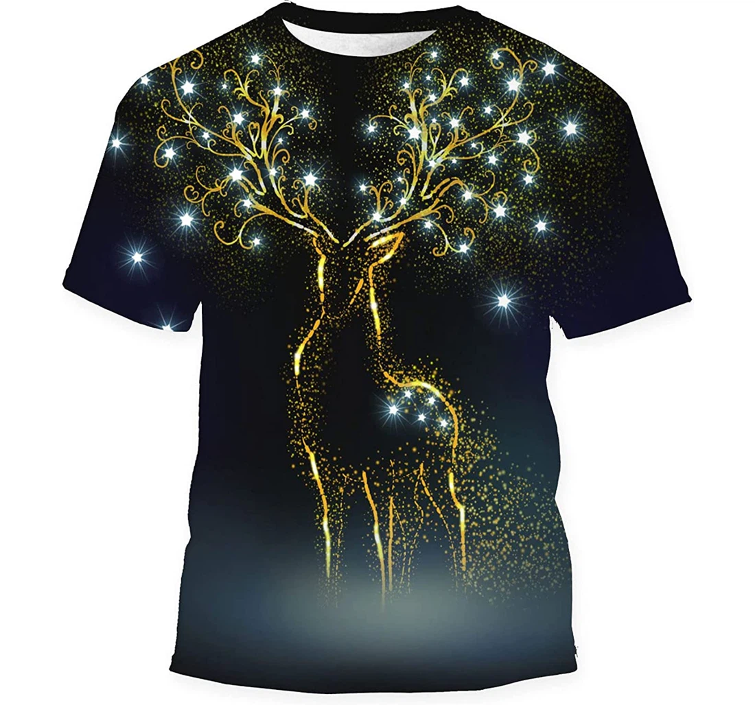 Raster Fantastic Night Sky On Gift Birthday Holiday - 3D Printed T-shirt