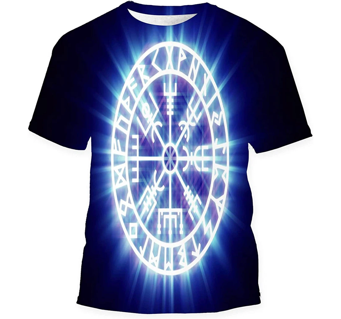 Runic Compass Vegvizir Belongs Class Galdrastavov Gift Birthday Holiday - 3D Printed T-shirt