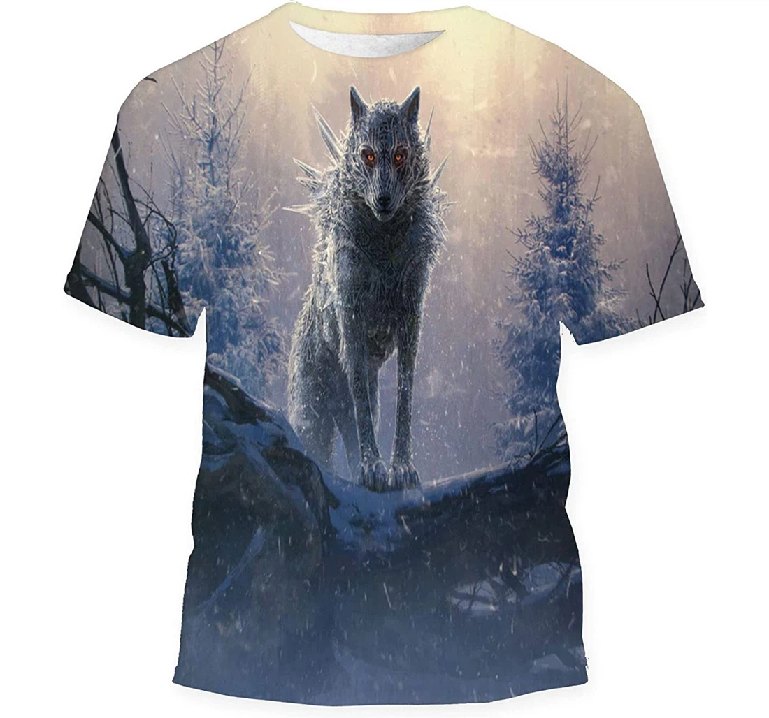 Fenrir Giant Ice Wolf Norse Gift Birthday Holiday - 3D Printed T-shirt