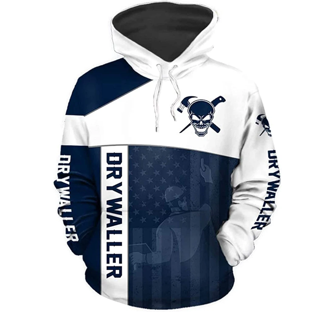 Everyone’s A Drywaller Until The Real Drywaller Shows Up Lightweight Premium Sportwear Up - 3D Printed Pullover Hoodie