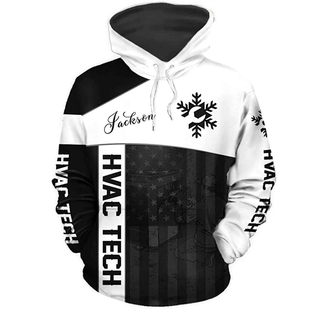 Everyone’s An Hvac Tech Until The Real Hvac Tech Shows Up Lightweight Premium Sportwear Up - 3D Printed Pullover Hoodie