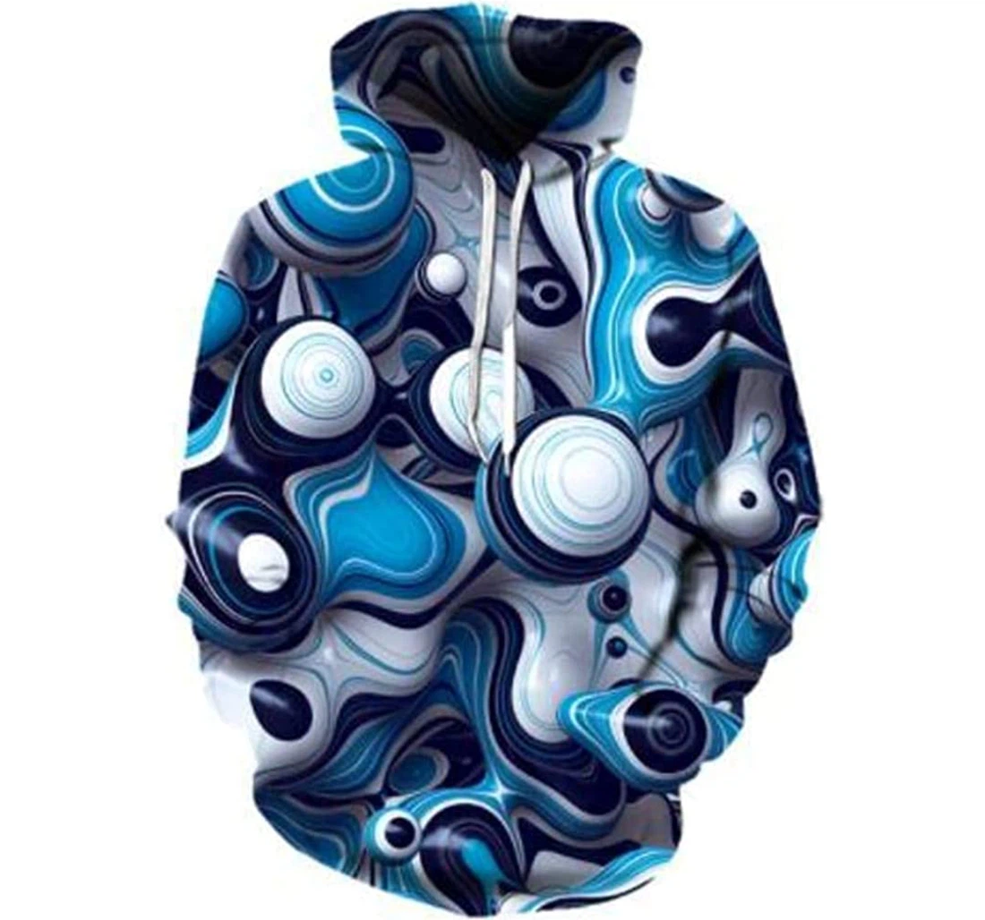 Personality In Blue Pattern Lightweight Premium Sportwear Up - 3D Printed Pullover Hoodie