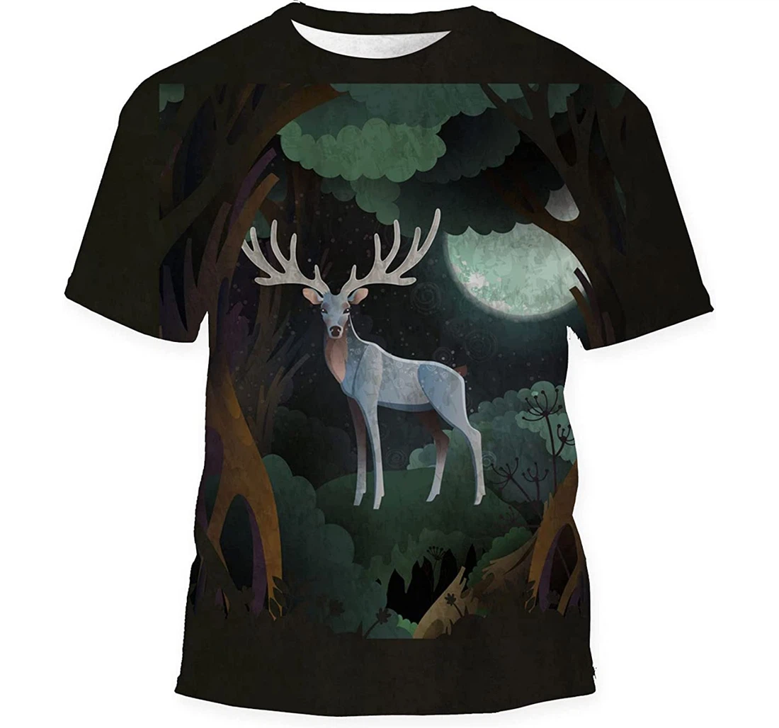 Fairytale Cover Silver King Stag Gift Birthday Holiday - 3D Printed T-shirt