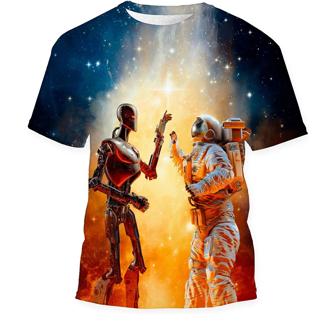 Galactic High Five D Science Gift Birthday Holiday - 3D Printed T-shirt