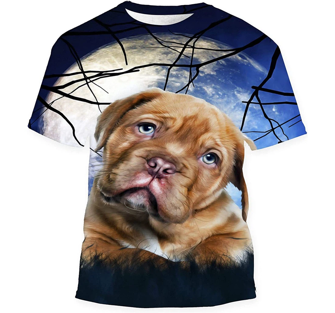 Modern Oil Painting Dog Artist Collection Gift Holiday - 3D Printed T-shirt