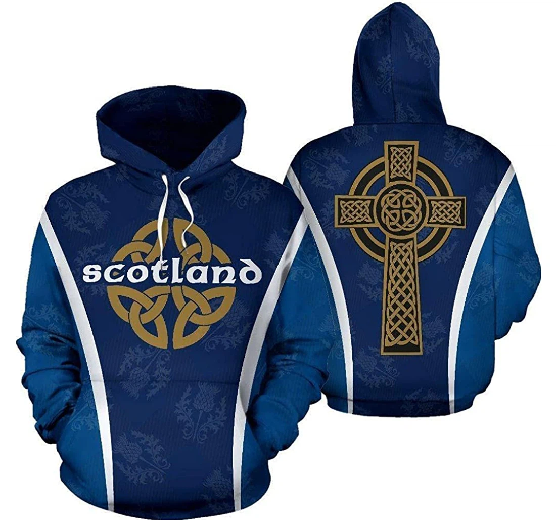 Scotland Celtic Thistle In Me St Patrick's Day Lightweight Sportwear Up - 3D Printed Pullover Hoodie