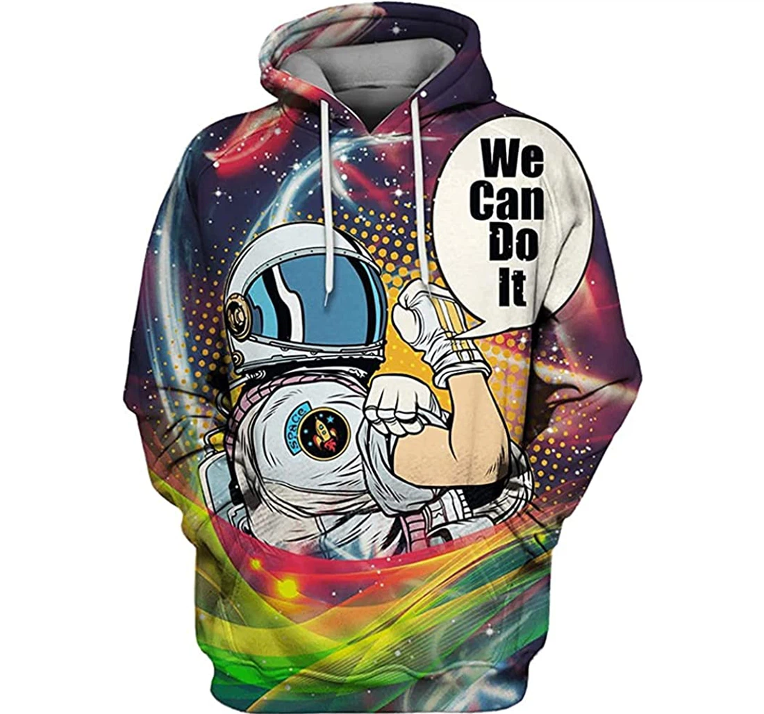 Astronaut I Can Do It - 3D Printed Pullover Hoodie