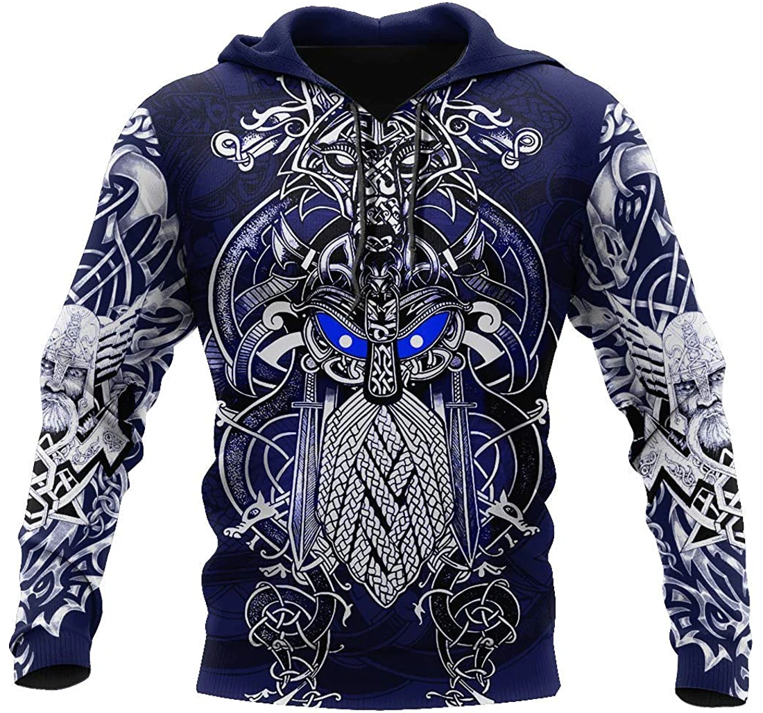 Odin Viking Tattoo Lightweight Sportwear Up - 3D Printed Pullover Hoodie