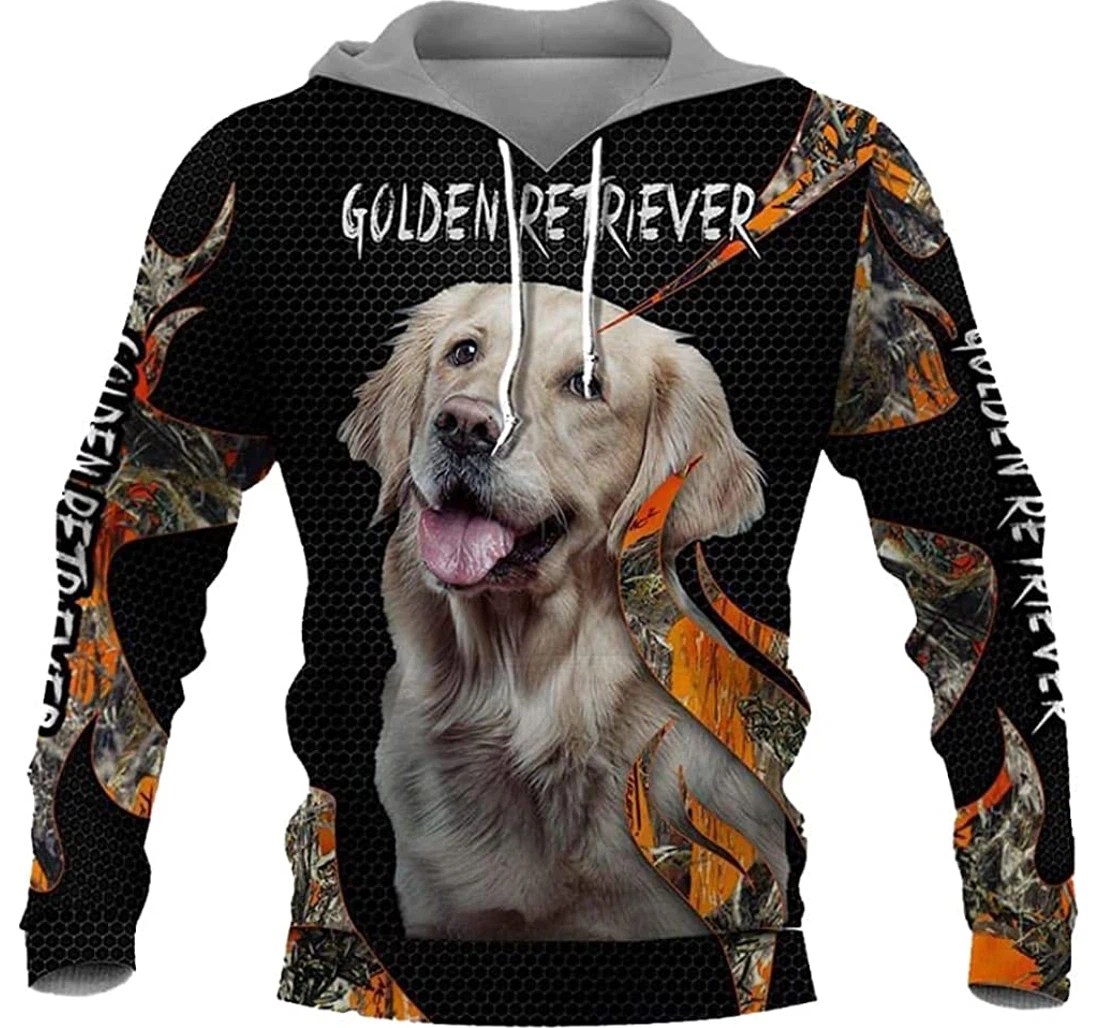 Golden Retriever Lightweight Premium Sportwear Up - 3D Printed Pullover Hoodie