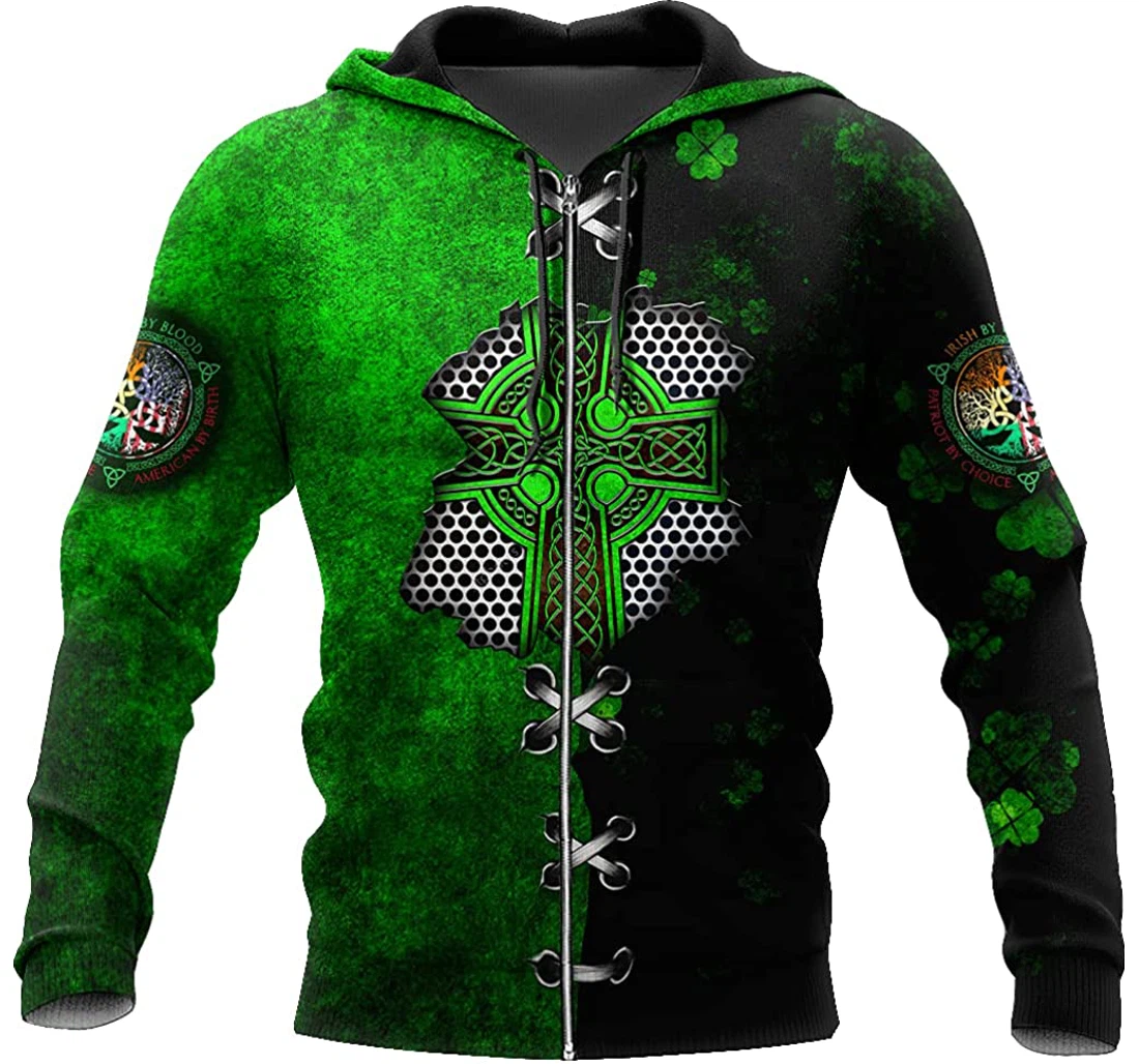 Irish St.patrick Celtic Knot Lightweight Sportwear Up - 3D Printed Pullover Hoodie