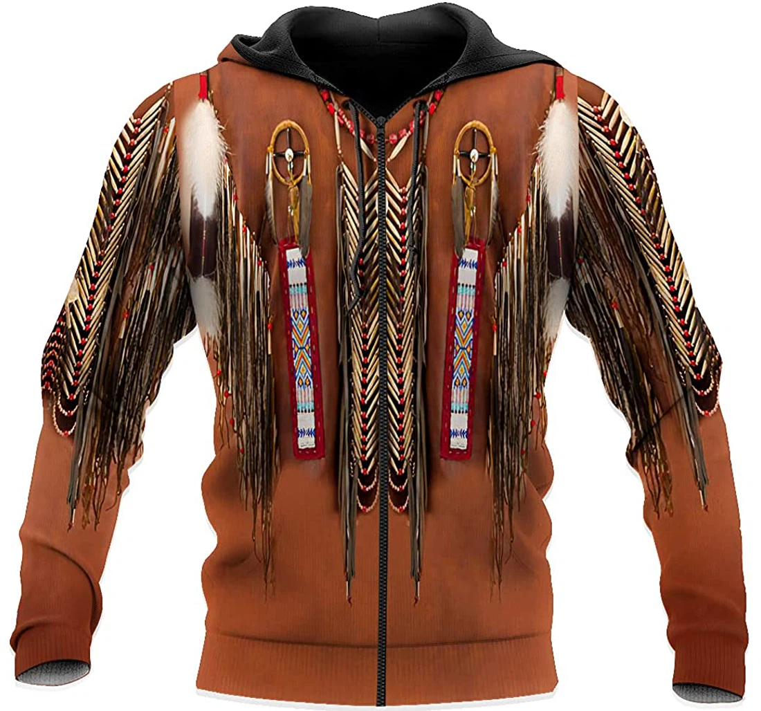 Native American Culture Lightweight Sportwear Up - 3D Printed Pullover Hoodie