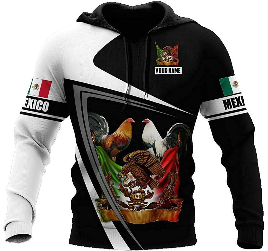 Personalized Name Rooster Mexico - 3D Printed Pullover Hoodie