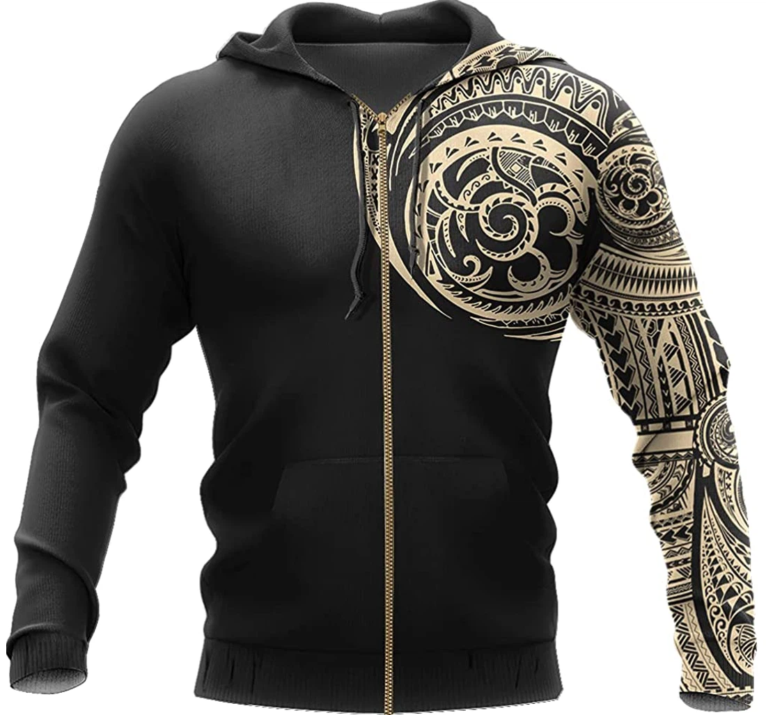 Polynesian Lightweight Sportwear Up - 3D Printed Pullover Hoodie