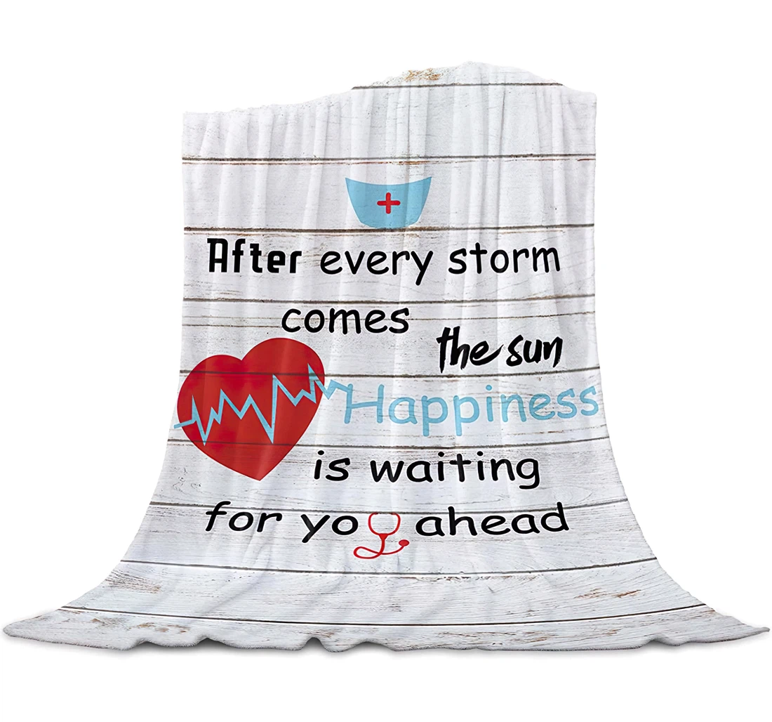 Throw Blanket, Quilt - Inspirational Words Positive Quotes On Wooden Plank Light Weight Sherpa Fleece