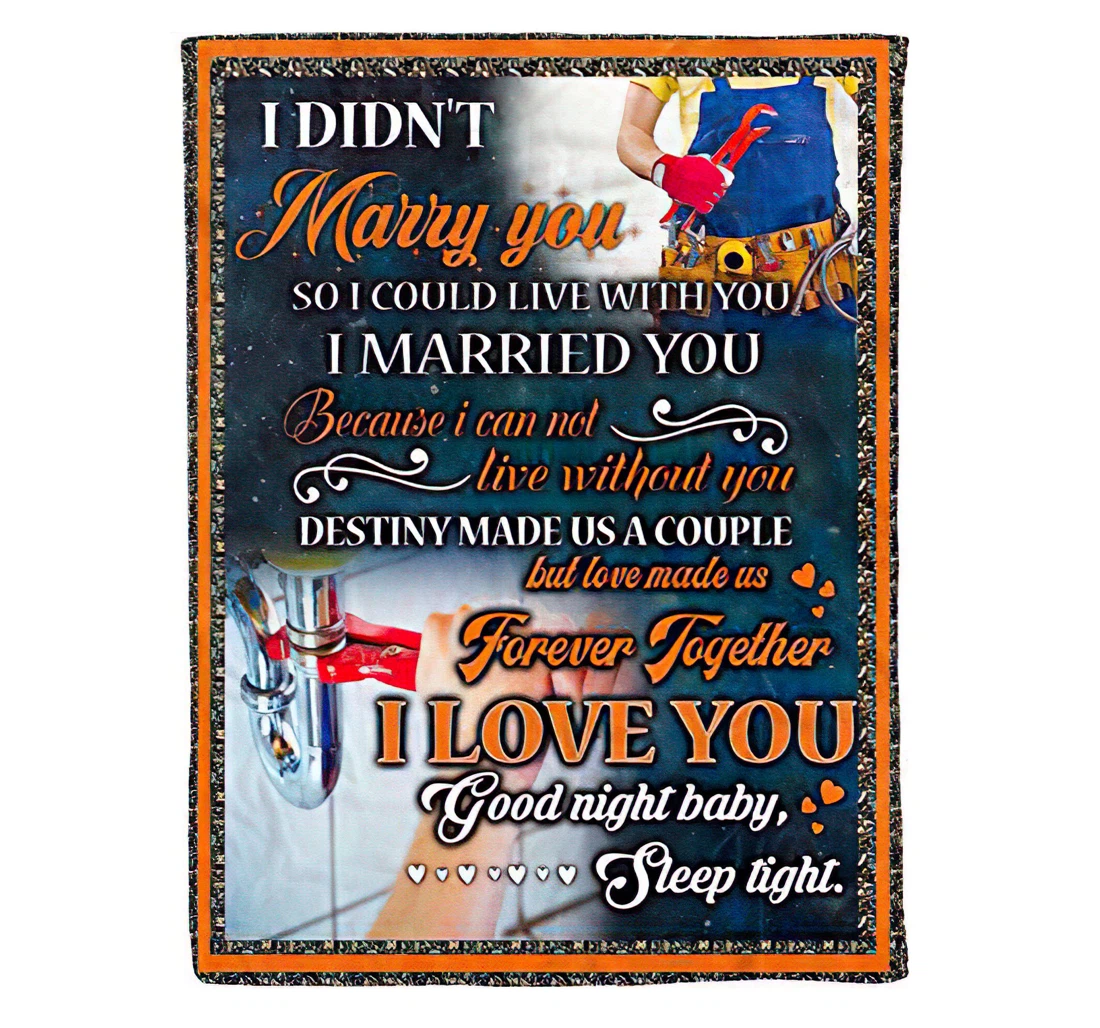 Throw Blanket, Quilt - Good Night Baby Plumber Wife Lovely Quotes From Husband The Best Family On Premium Sherpa Fleece