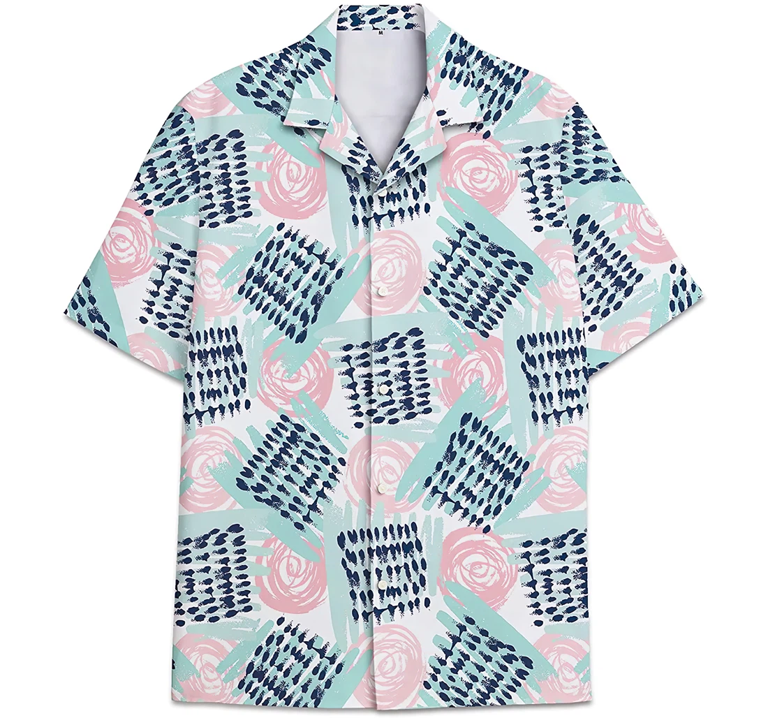 Personalized Abstract Parttern Pattern Hawaiian Shirt, Button Up Aloha Shirt For Men, Women