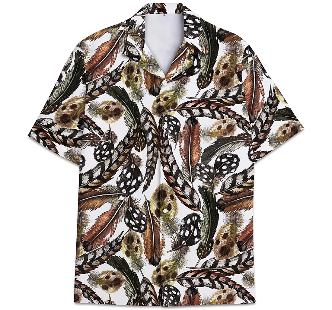 Personalized Aboriginal Feathers Pattern Hawaiian Shirt, Button Up Aloha Shirt For Men, Women