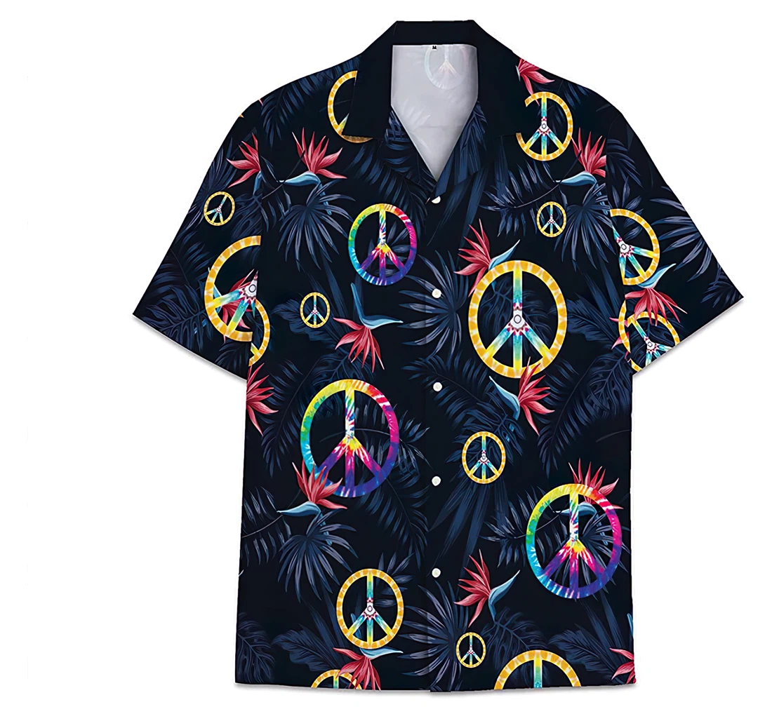 Personalized Hippie Funny Beach Shirts Hawai Hawaiian Shirt, Button Up Aloha Shirt For Men, Women
