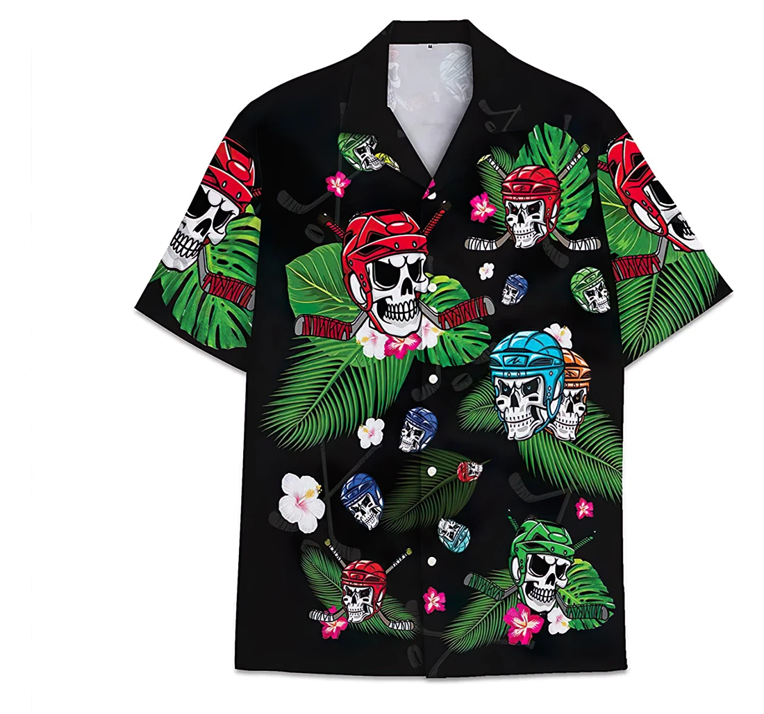 Personalized Hockey Funny Beach Shirts Hawaiian Shirt, Button Up Aloha Shirt For Men, Women