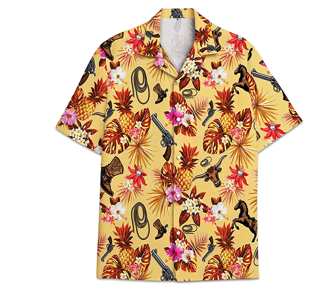 Personalized Gun Funny Beach Shirts Hawai Hawaiian Shirt, Button Up Aloha Shirt For Men, Women