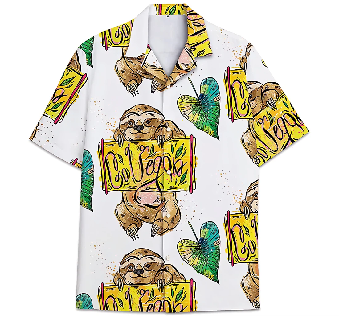 Personalized Otter Pattern Leaves Hawaiian Shirt, Button Up Aloha Shirt For Men, Women