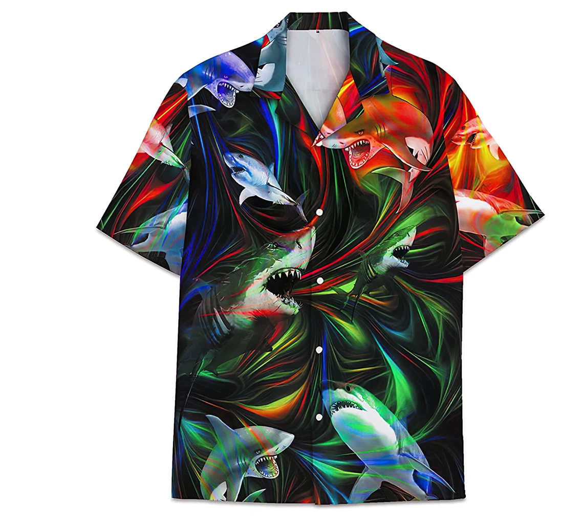 Personalized Fish Colorful Funny Beach Shirts Hawai Hawaiian Shirt, Button Up Aloha Shirt For Men, Women