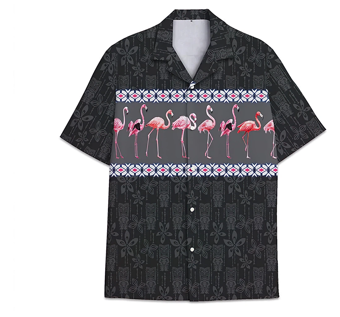 Personalized Flamingo Flamingo Funny Beach Shirts Hawaiian Shirt, Button Up Aloha Shirt For Men, Women