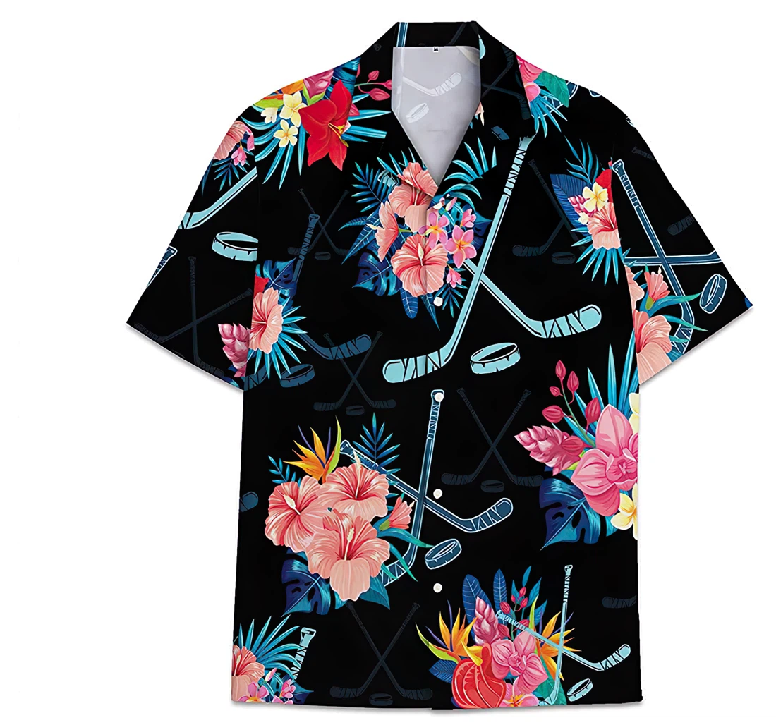 Personalized Hockey Funny Beach Shirts Hawaiian Shirt, Button Up Aloha Shirt For Men, Women
