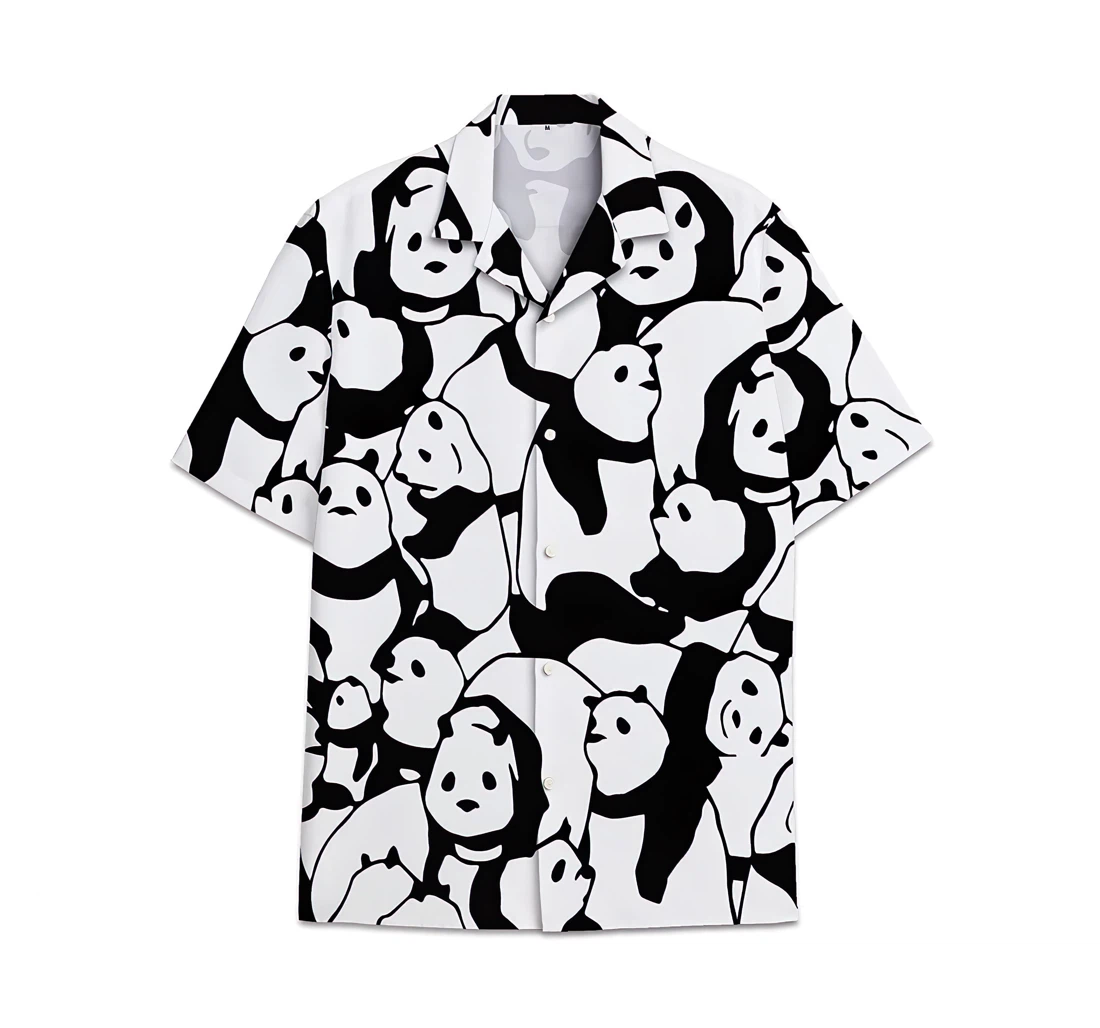 Personalized Panda Funny Beach Shirts Hawai Hawaiian Shirt, Button Up Aloha Shirt For Men, Women