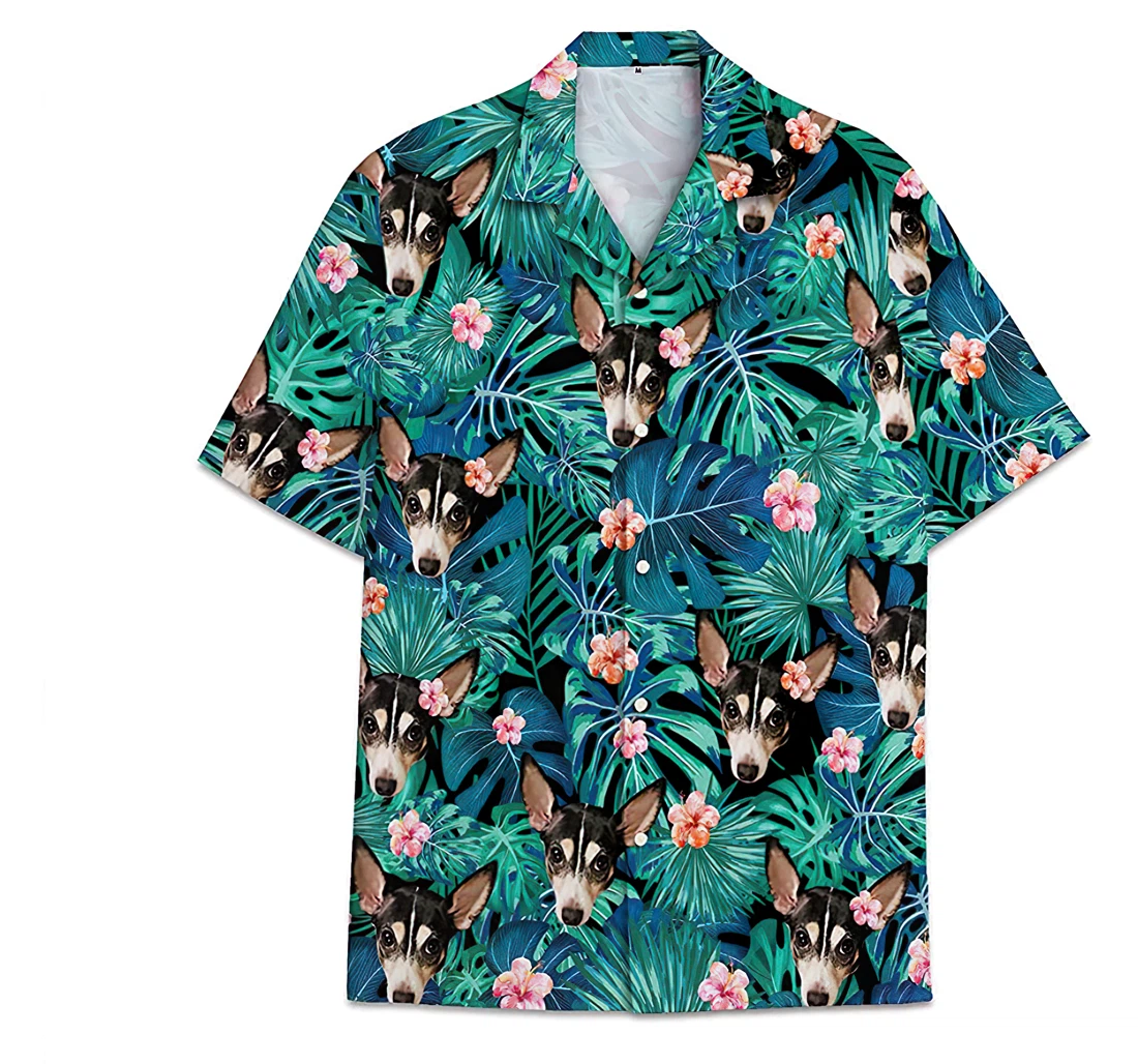 Personalized Dog Rat Terrier Funny Beach Shirts Hawaiian Shirt, Button Up Aloha Shirt For Men, Women