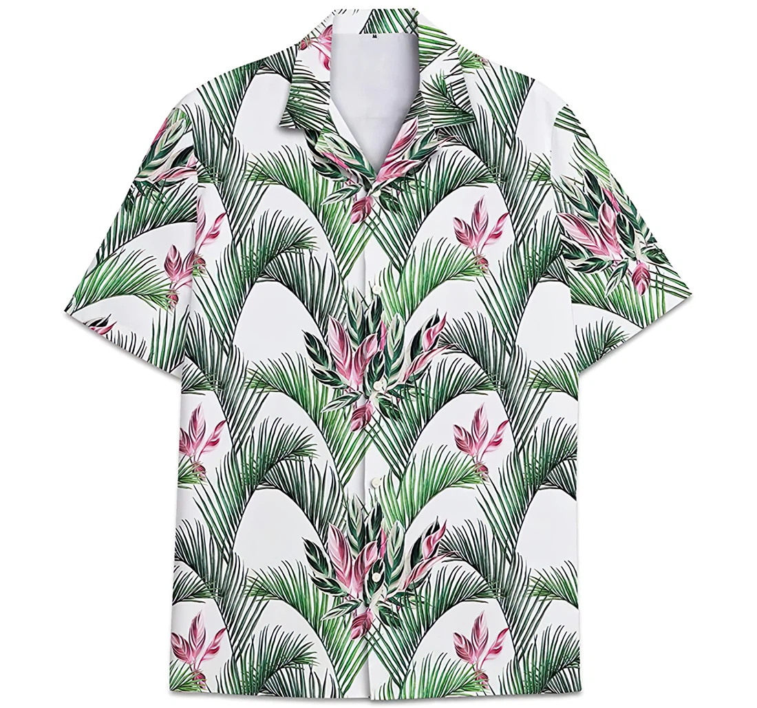 Personalized Leaves Hawaiian Shirt, Button Up Aloha Shirt For Men, Women