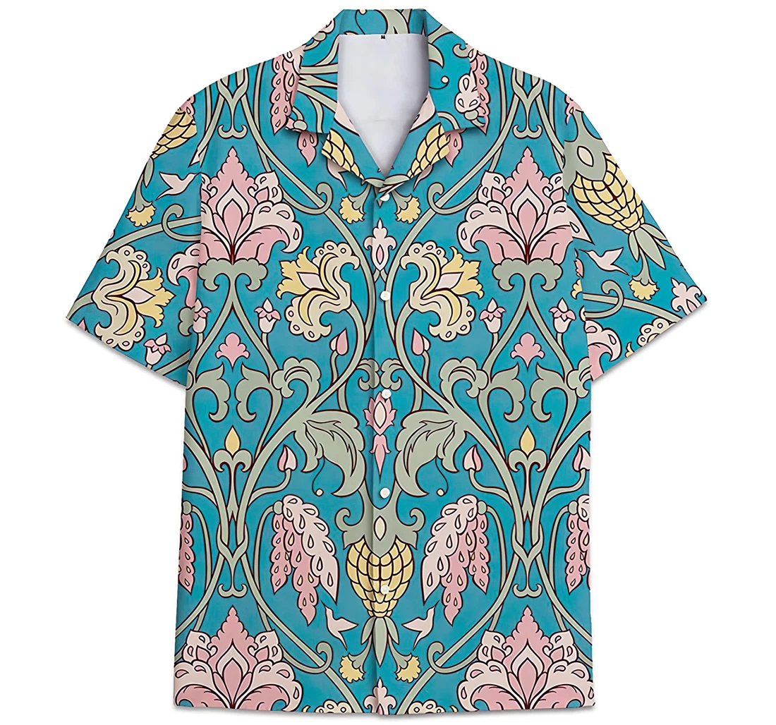 Personalized Leaves Short Tall Hawaiian Shirt, Button Up Aloha Shirt For Men, Women