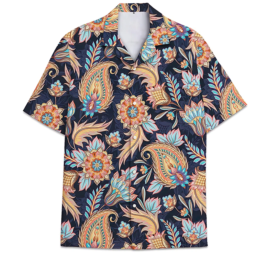 Personalized Pattern India Short Tall Hawaiian Shirt, Button Up Aloha Shirt For Men, Women