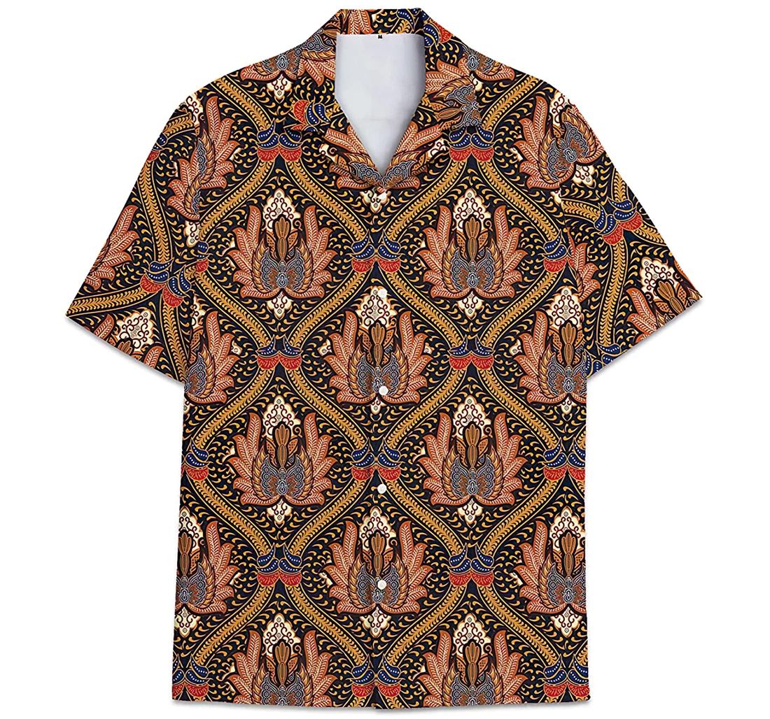 Personalized Pattern India Short Tall Hawaiian Shirt, Button Up Aloha Shirt For Men, Women