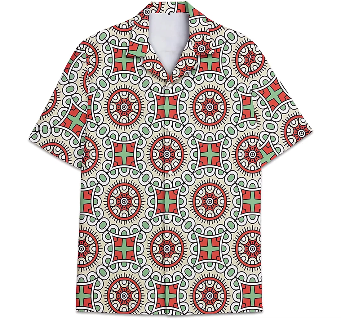Personalized Geometric Pattern 4xl, Short Tall Hawaiian Shirt, Button Up Aloha Shirt For Men, Women
