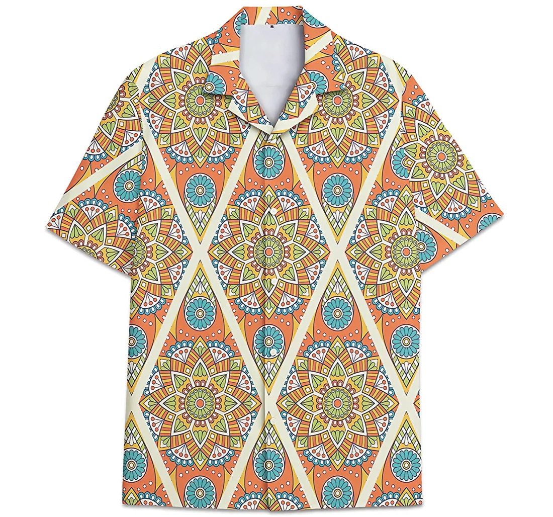 Personalized Pattern Hindu Short Tall Hawaiian Shirt, Button Up Aloha Shirt For Men, Women