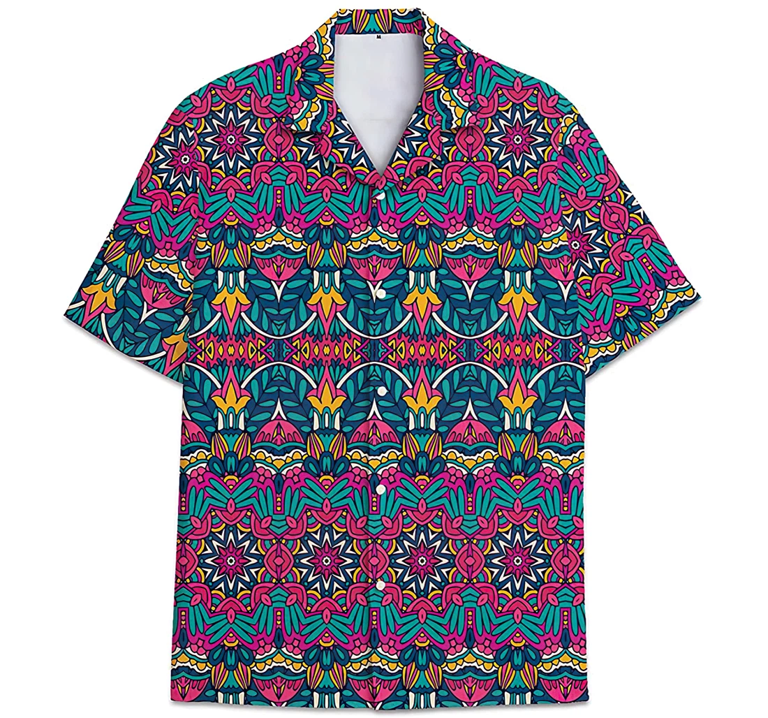Personalized Patterm Hindu Short Tall Hawaiian Shirt, Button Up Aloha Shirt For Men, Women