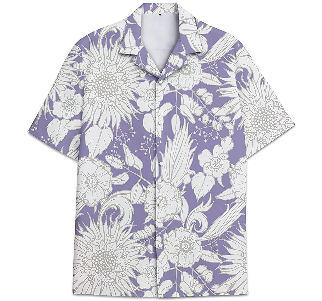 Personalized Leaves Pattern Shirts Hawaiian Shirt, Button Up Aloha Shirt For Men, Women